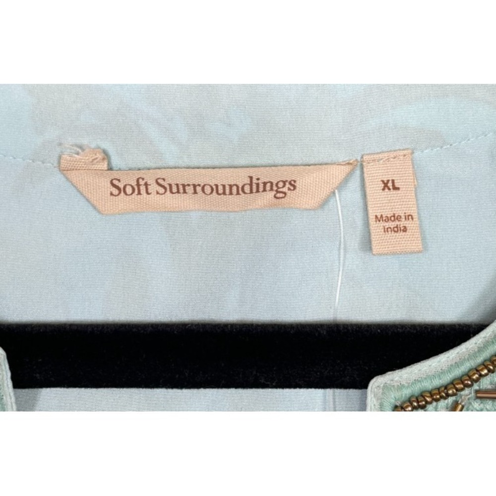 Soft Surroundings Baroque Maxi Dress Blue XL New - Picture 3 of 16